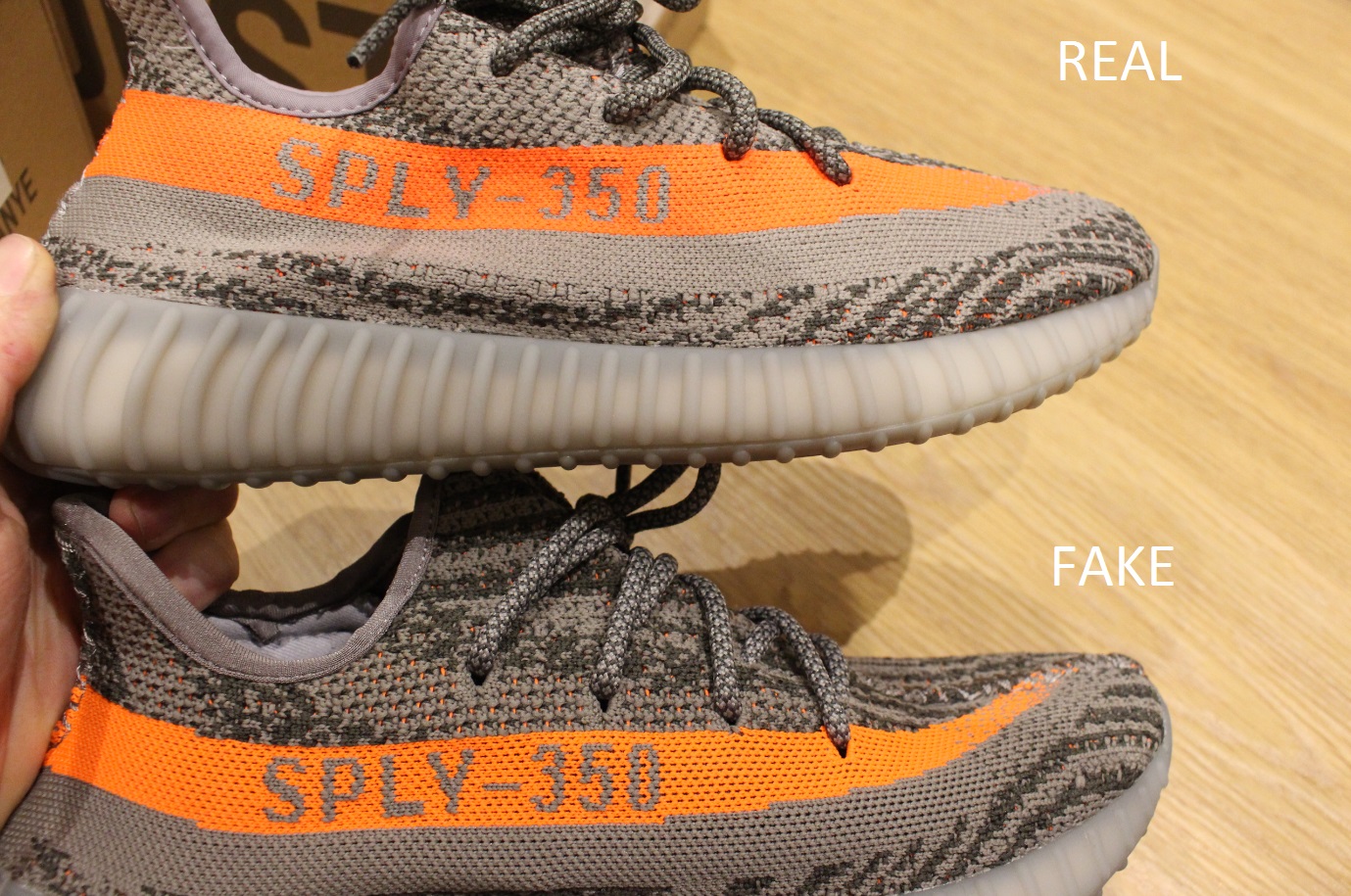 yeezy fake and original