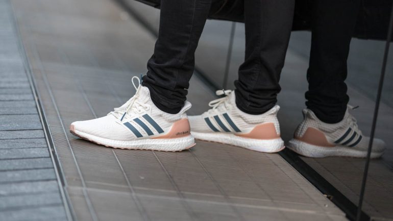 adidas ultra boost white with red stripes